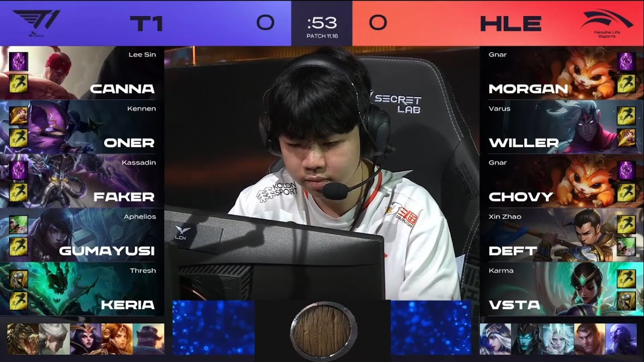 FAKER VS CHOVY LCK FINALS | T1 vs HLE Game 1 Finals LCK Regional Qualifier 2021