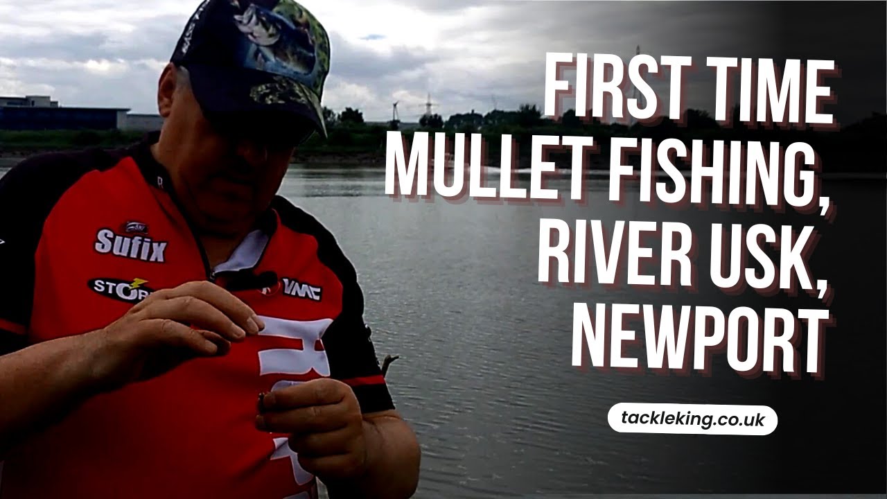 First time mullet fishing on river Usk at Newport, South Wales