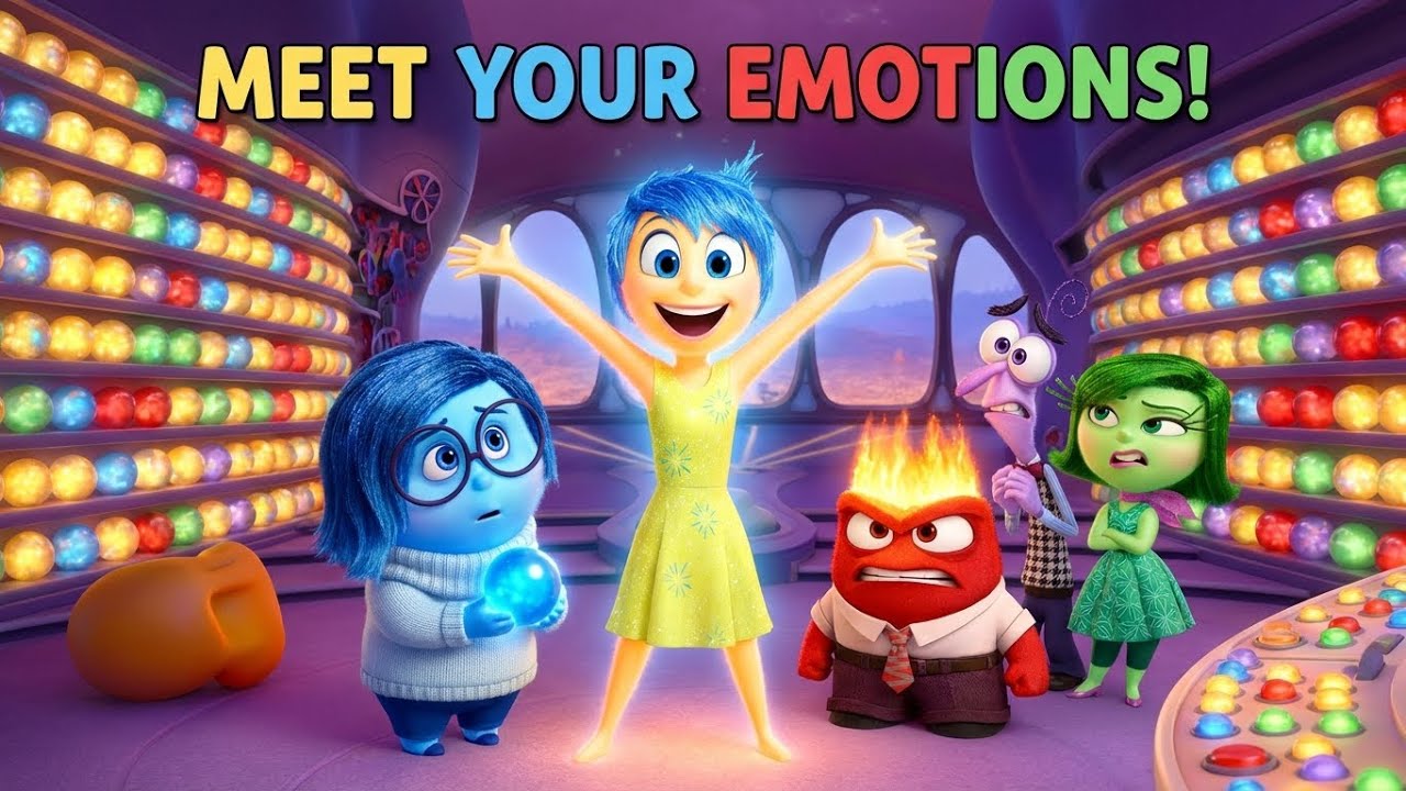 🌈 INSIDE OUT EMOTION SONG – Joy, Sadness, Anger, Fear & Disgust Dance! 🎶✨