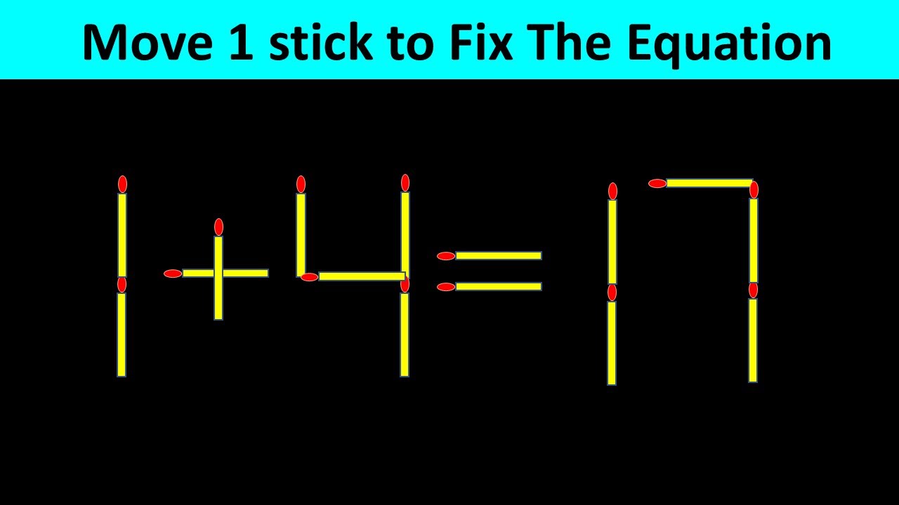 Matchstick Puzzle - Fix The Equation #matchstickpuzzle #simplylogical