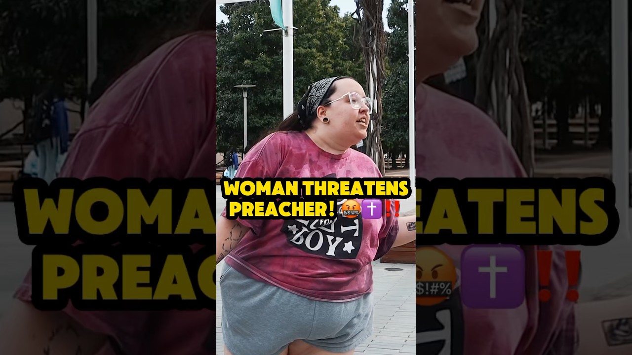 ‼️😟 INSANE WOMAN THREATENS PREACHER!