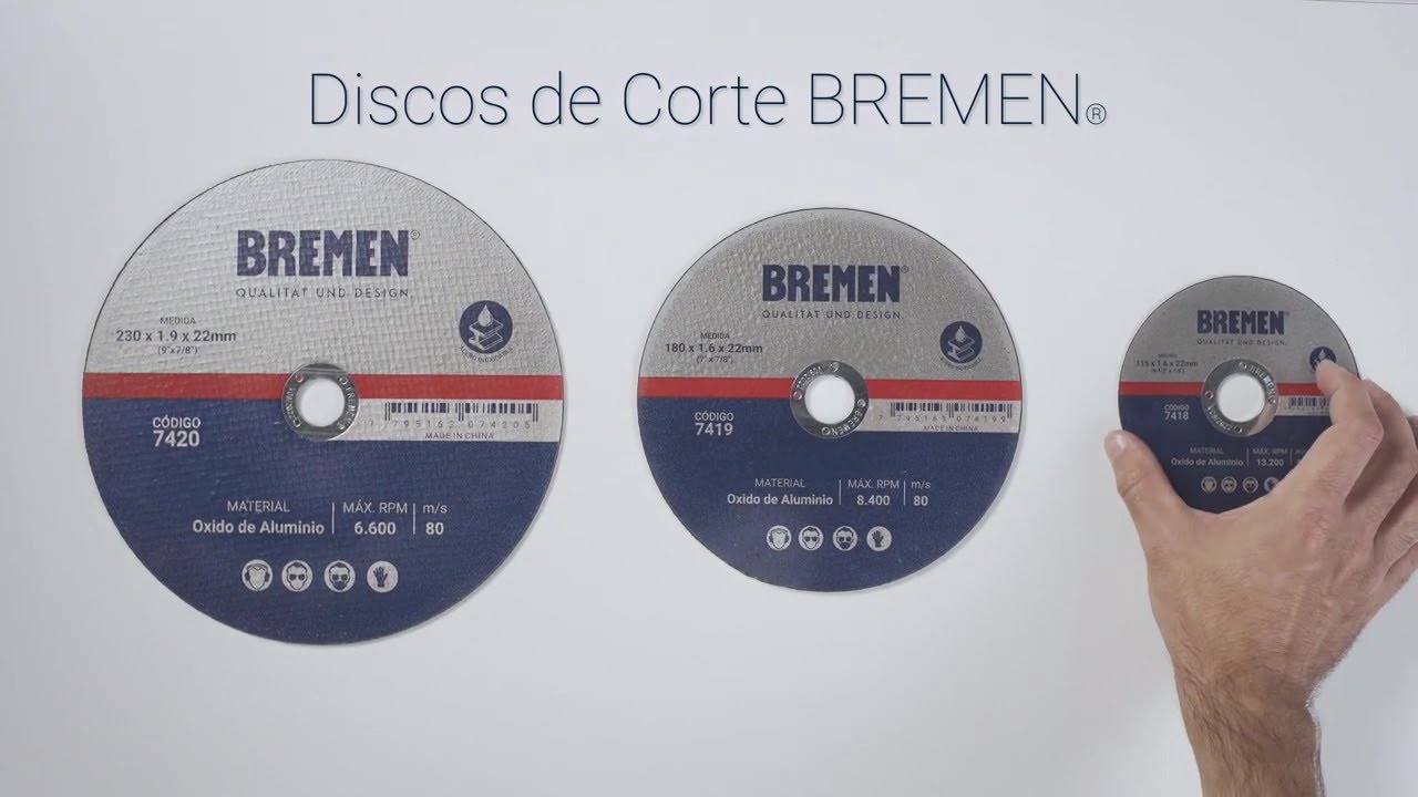Discos de Corte BREMEN&reg; para Amoladora