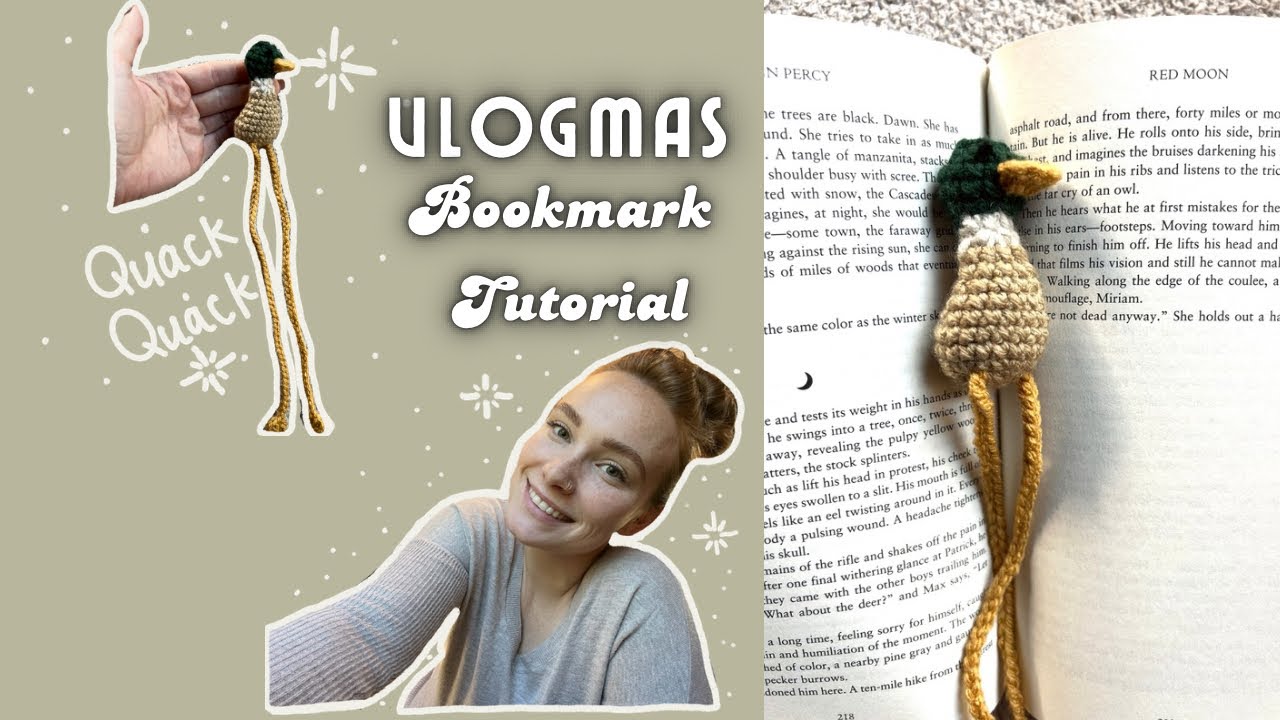 Crochet Duck Bookmark Tutorial | Christmas Crochet Gift