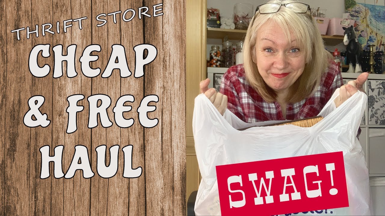 Thrift store Charity shop haul Craft supplies on a budget See what I got