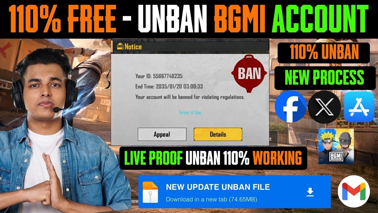 how to Unban bgmi Account | 10 Year Unban BGMI ID | Bgmi ID Unban kaise karen | 100% Working Trick