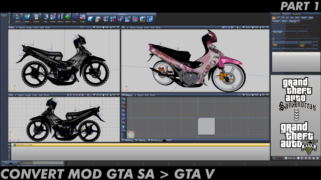 PART 1 : CONVERTING MOD GTA SA TO GTA V