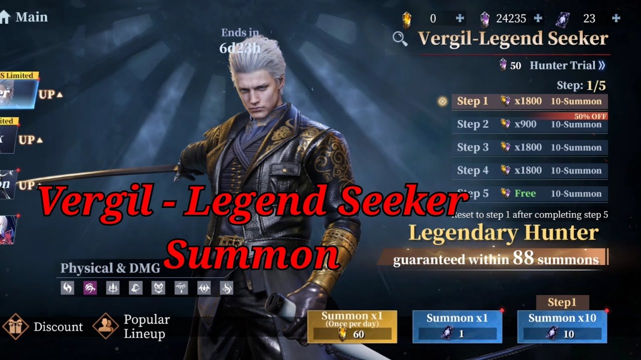 Vergil Legend Seeker summon