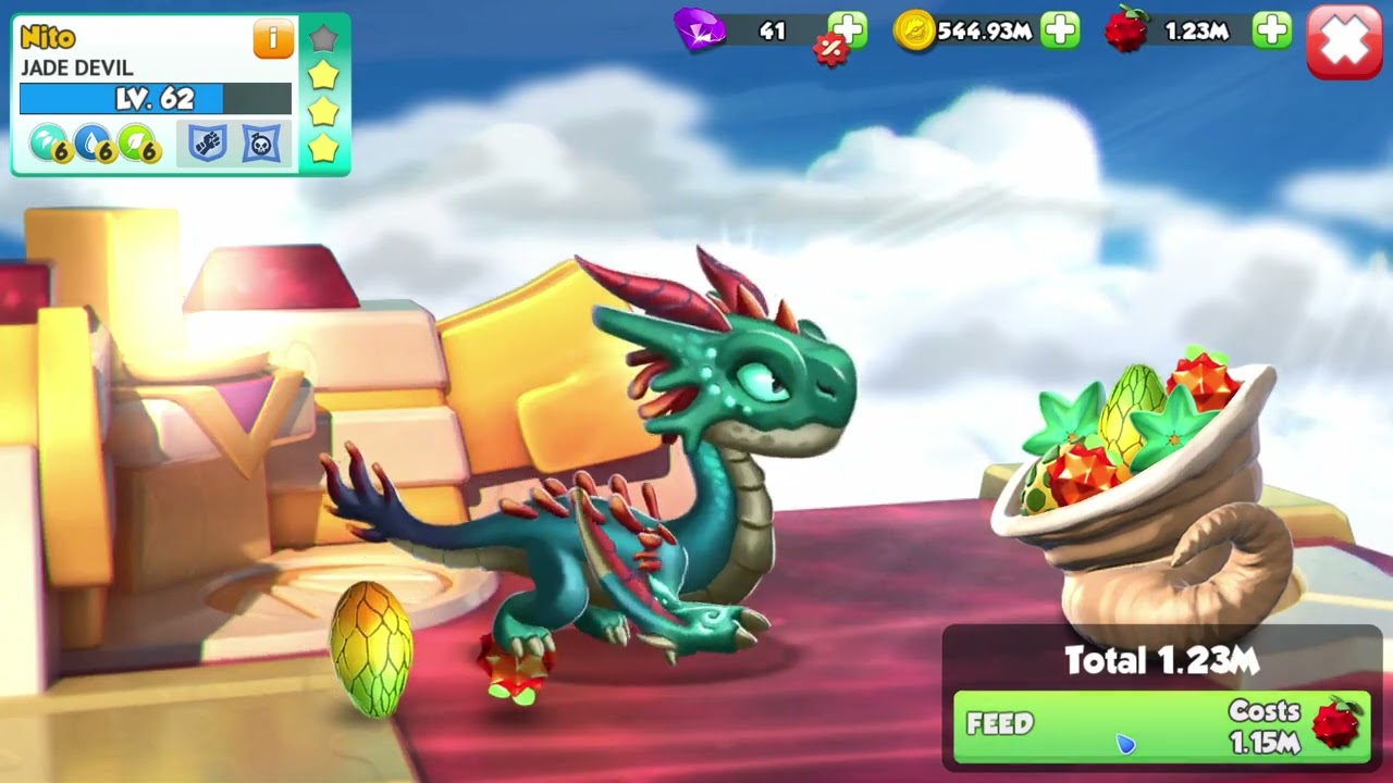 Upgrading Jade Devil Dragon to Level 63💖 , Dragon Mania Legends