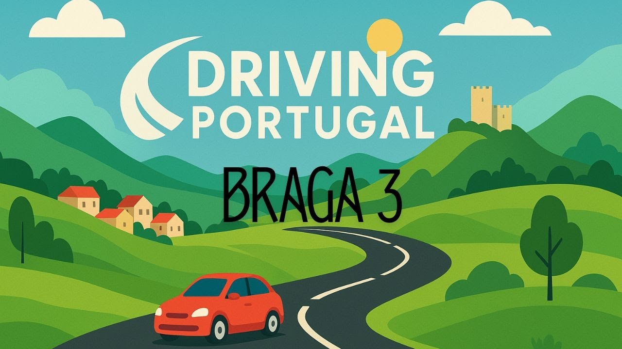 Beautiful Drive to Braga 3, Portugal – Real Sound, No Music