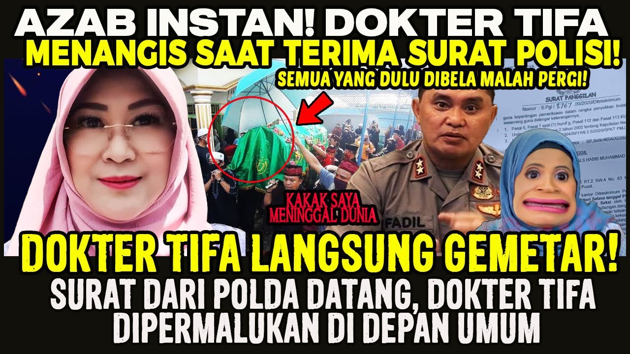 DOKTER TIFA KETAKUTAN DI DEPAN UMUM SAAT POLDA KIRIM SURAT! SEMUA BUNGKAM! KAKAK SAYA MENINGGAL