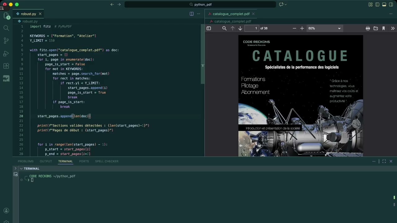 6. Python pour les PDF : D&eacute;coupage robuste d'un PDF avec PyMuPDF