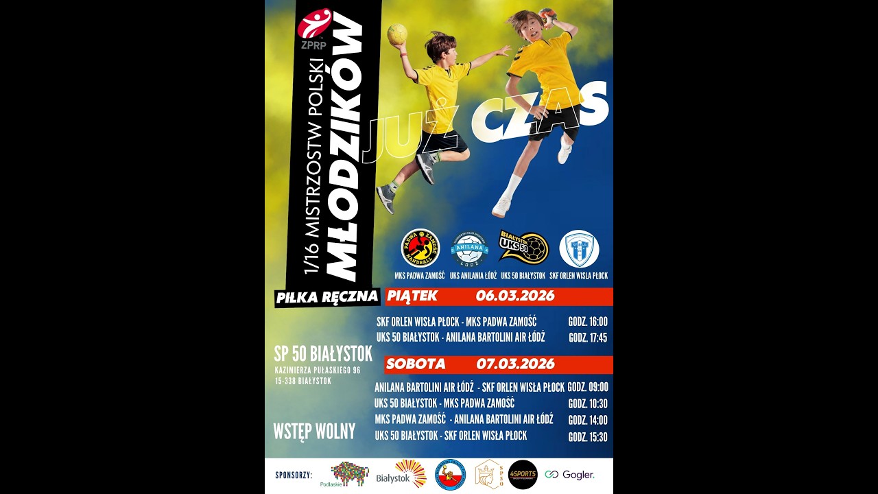 1/16 Mistrzostwa Polski Młodzików UKS 50 Białystok - Anilana Bartolini Łódź