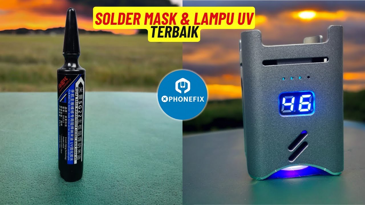 Lem UV Kering Dalam 3 Detik Saja, ( Mijing Uv + Lampu UV Aixun ) Solder Mask / UV Curing Terbaik