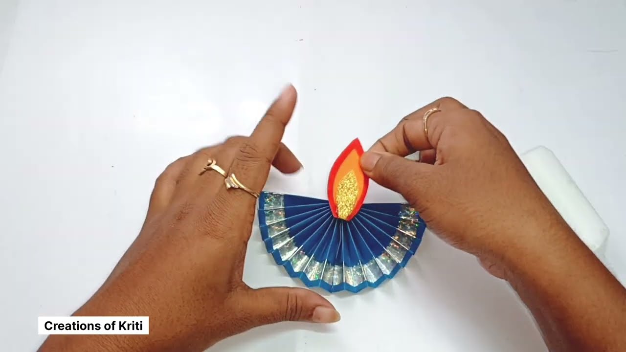 Diwali decoration idea | paper craft for Diwali decoration | paper Diya | home decoration with paper