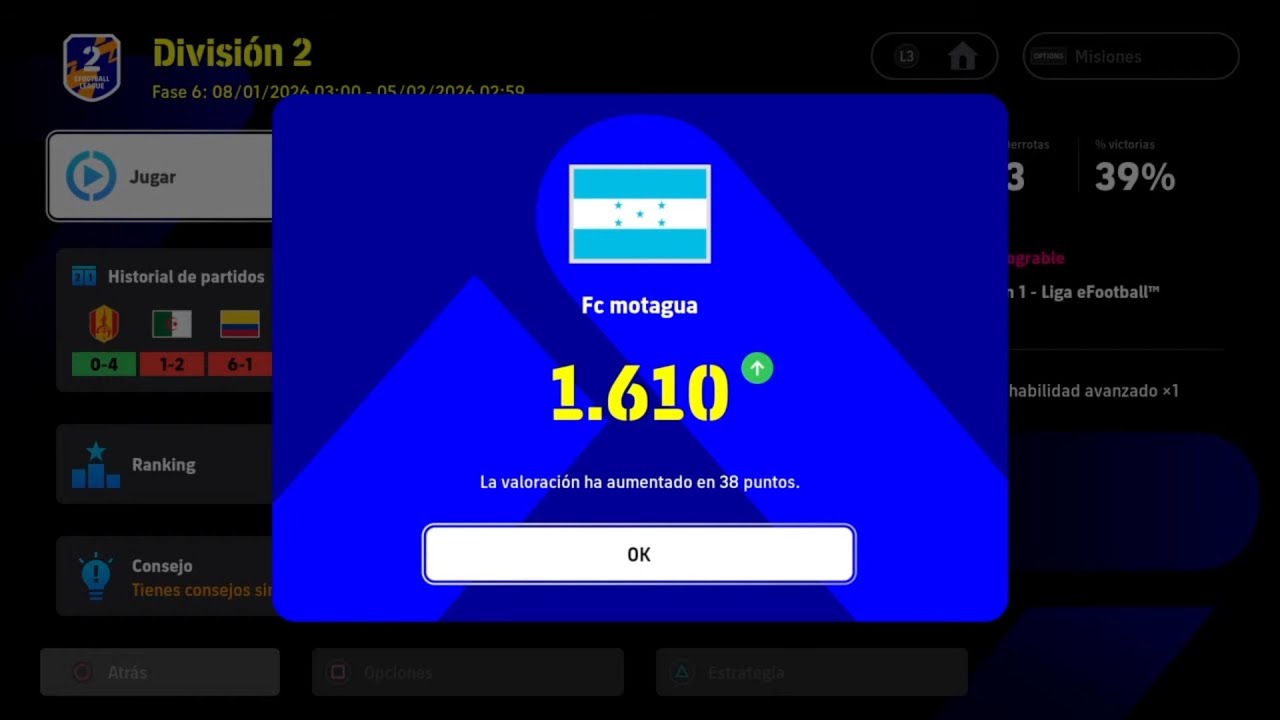 Efootball 2da division/febrero 1/02/2026