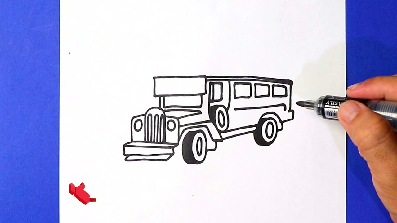 HOW TO DRAW JEEPNEY Step by Step