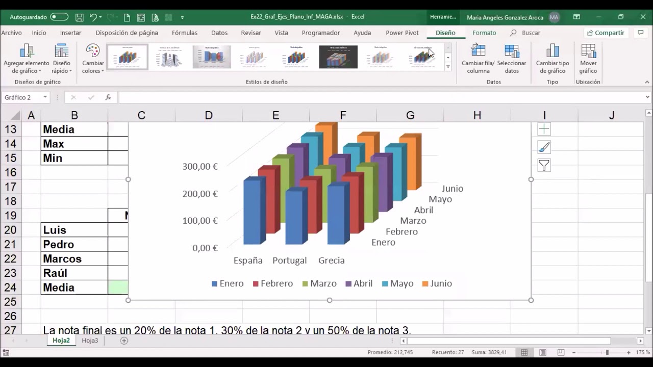 22 Gráfico de Columnas 3D
