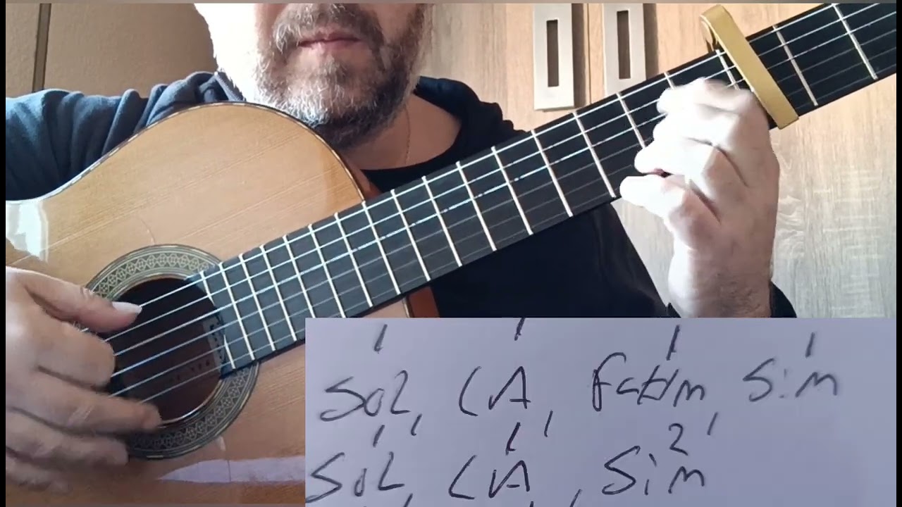 TAN SOLO TU. JORGE MOLERO. LETRA CON ACORDES TUTORIAL DE GUITARRA