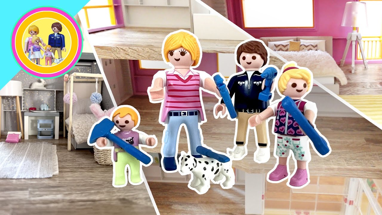 Playmobil Familie Braun – Ein Neues Haus! 🏡🔨 | Eigene Kinderzimmer | Wohnhaus mit Wintergarten
