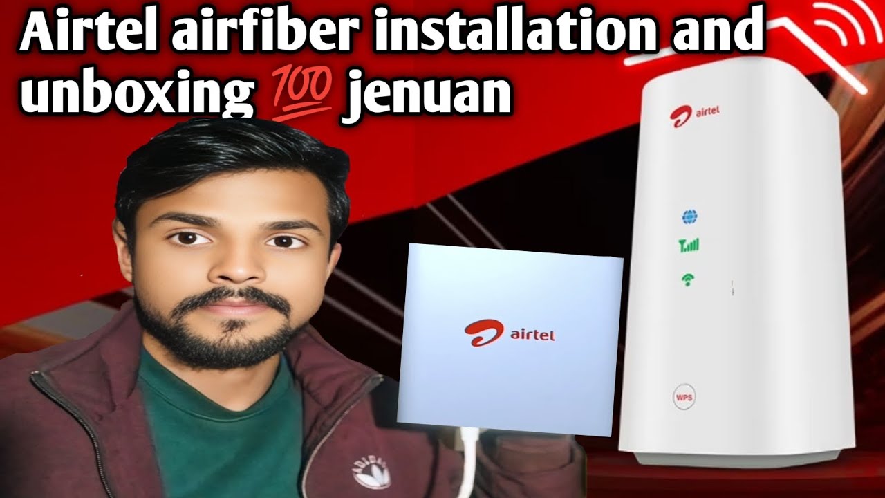 Airtel airfiber instalation and setup and unboxing Review 💯 👍 compare to Jio air wi Fi to hindi