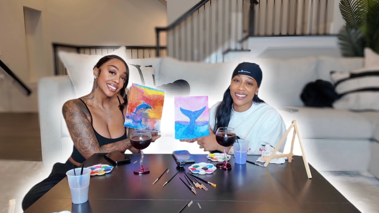 SIP & PAINT DATE NIGHT WITH BAE... BUT THE QUESTIONS GOT DEEP !