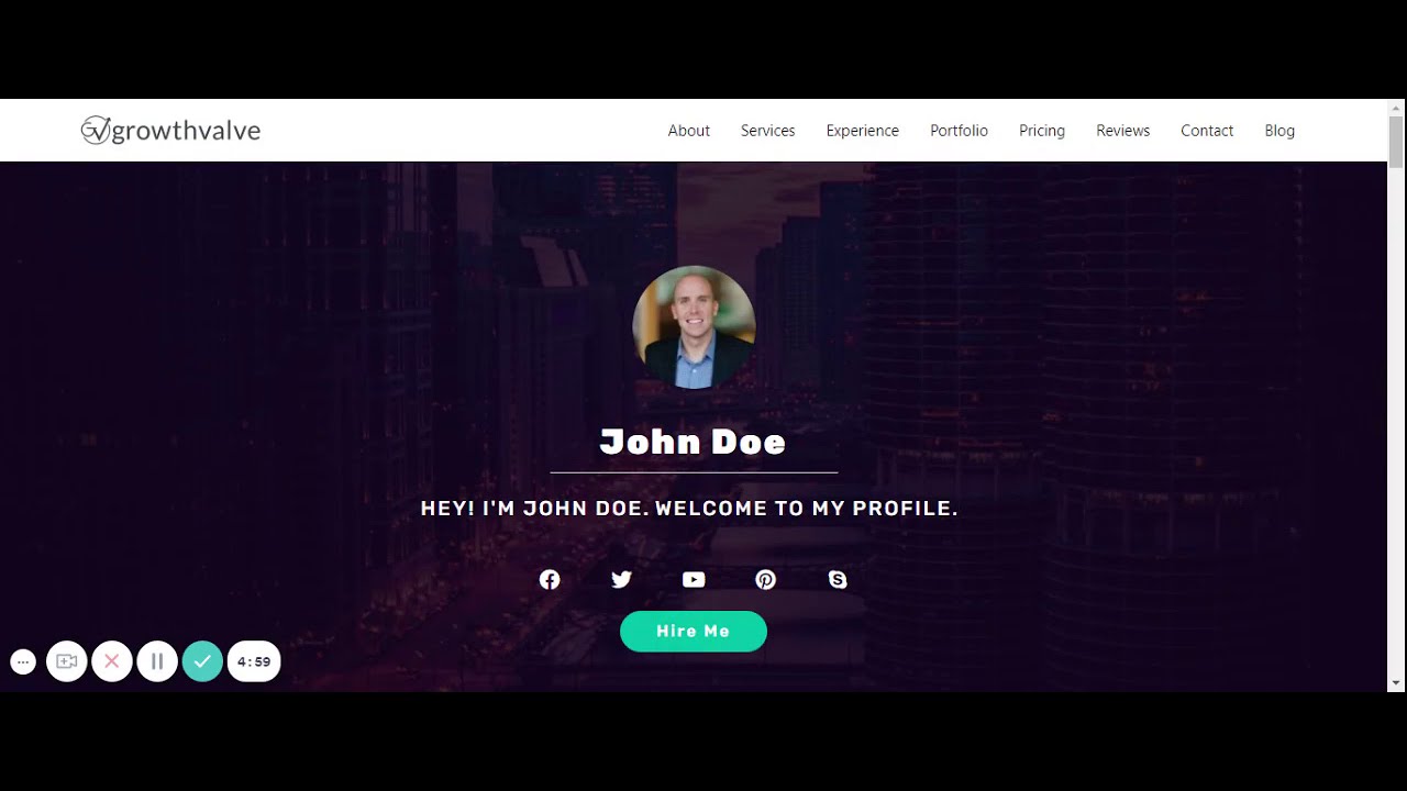Personal Portfolio / Resume WordPress Website