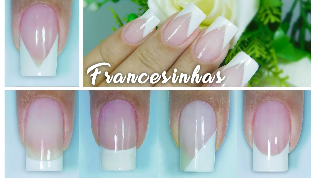 5 Modelos de Francesinhas e 5 Maneiras Diferentes de Fazer | francesa | French nail | Aline Makelyne
