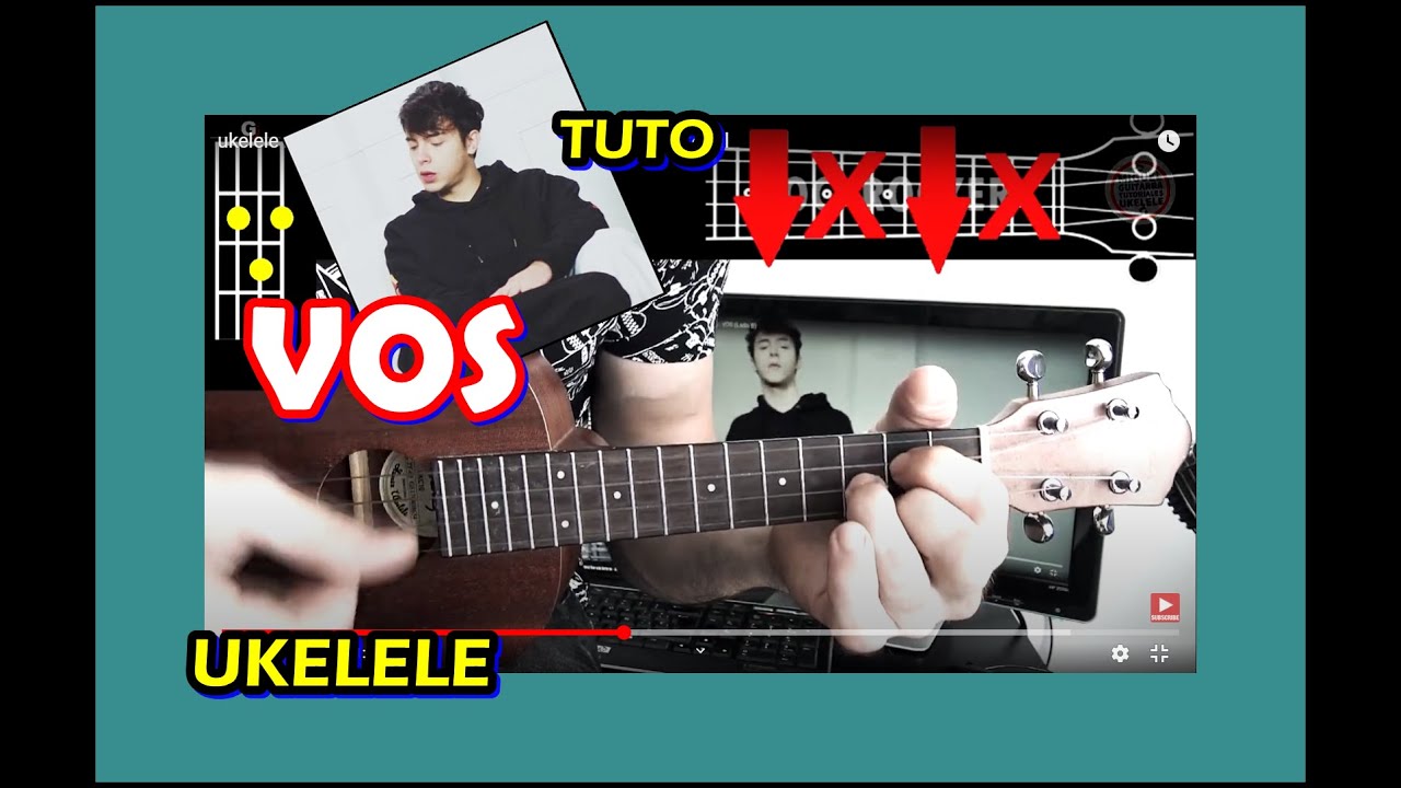 COMO Tocar 🎵 VOS de Rusher King (UKELELE) Acordes y acompañamiento, TUTORIAL FACIL
