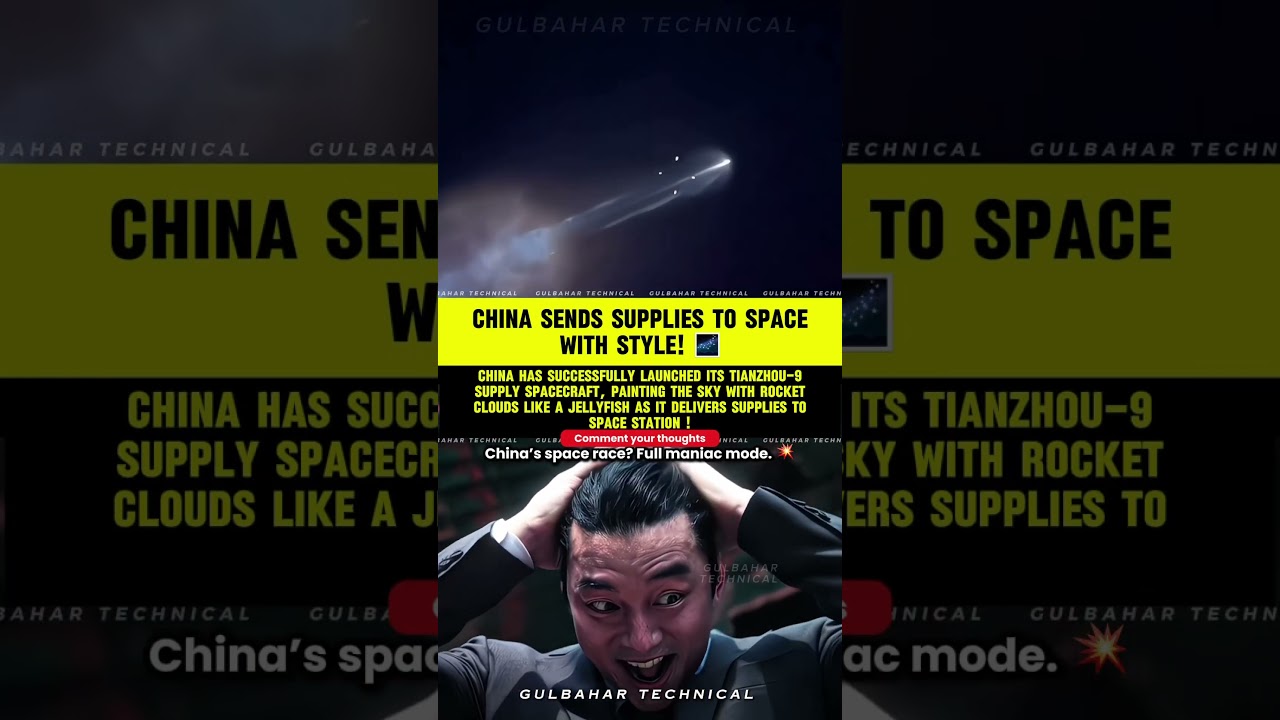 China's JELLYFISH Rocket Launch! | Tianzhou-9 Docks with Space Station! 🚀 Sky Painted by Rocket!