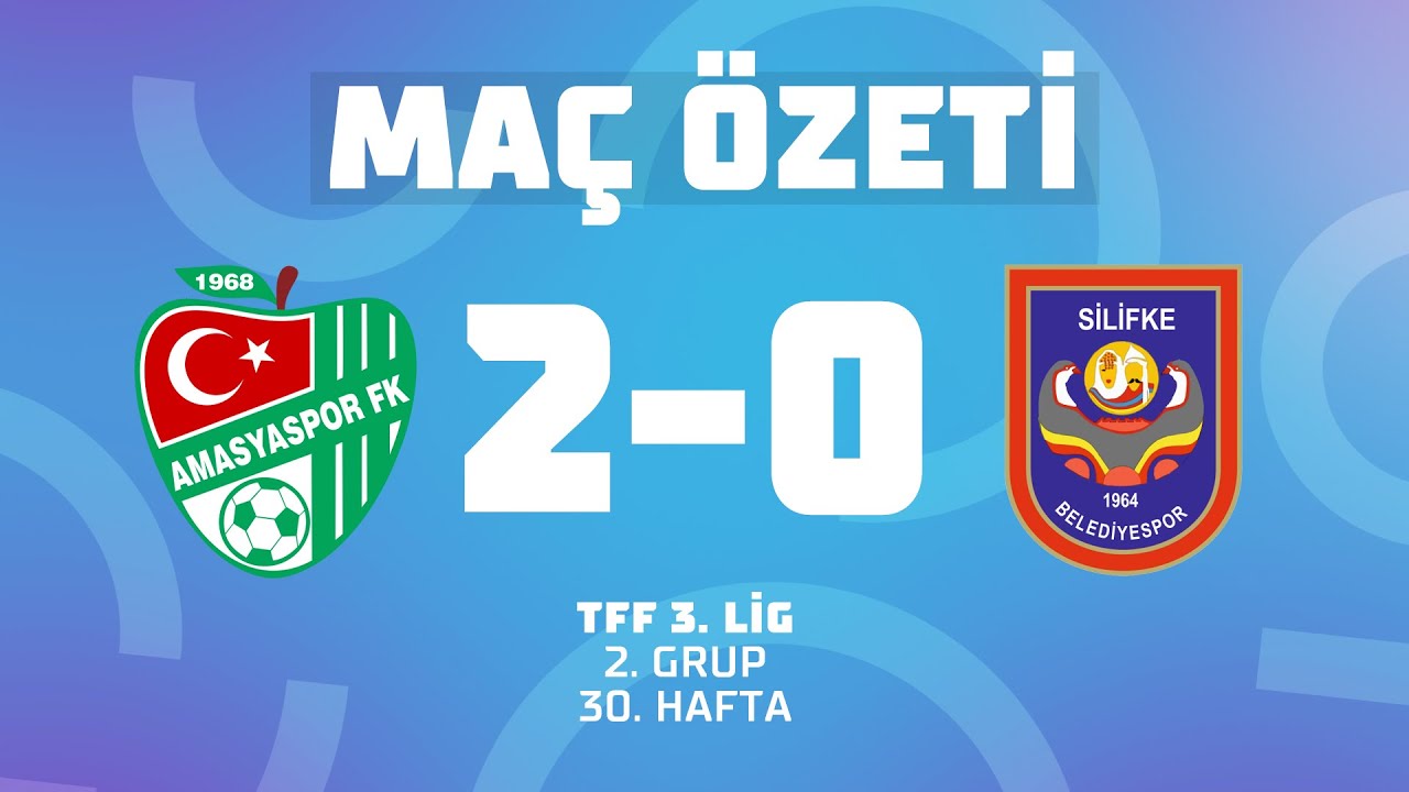 MAÇ ÖZETİ | TFF 3. Lig 2. Grup | Amasyaspor Futbol Kulübü 2 - 0 Silifke Belediye Spor