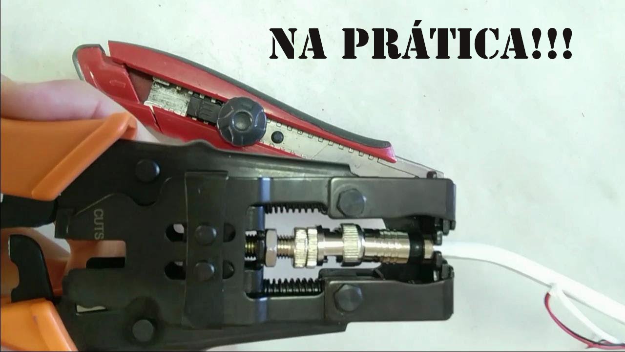 Como Fazer Conector para Câmeras utilizando BNC de Compressão e Cabo RG59