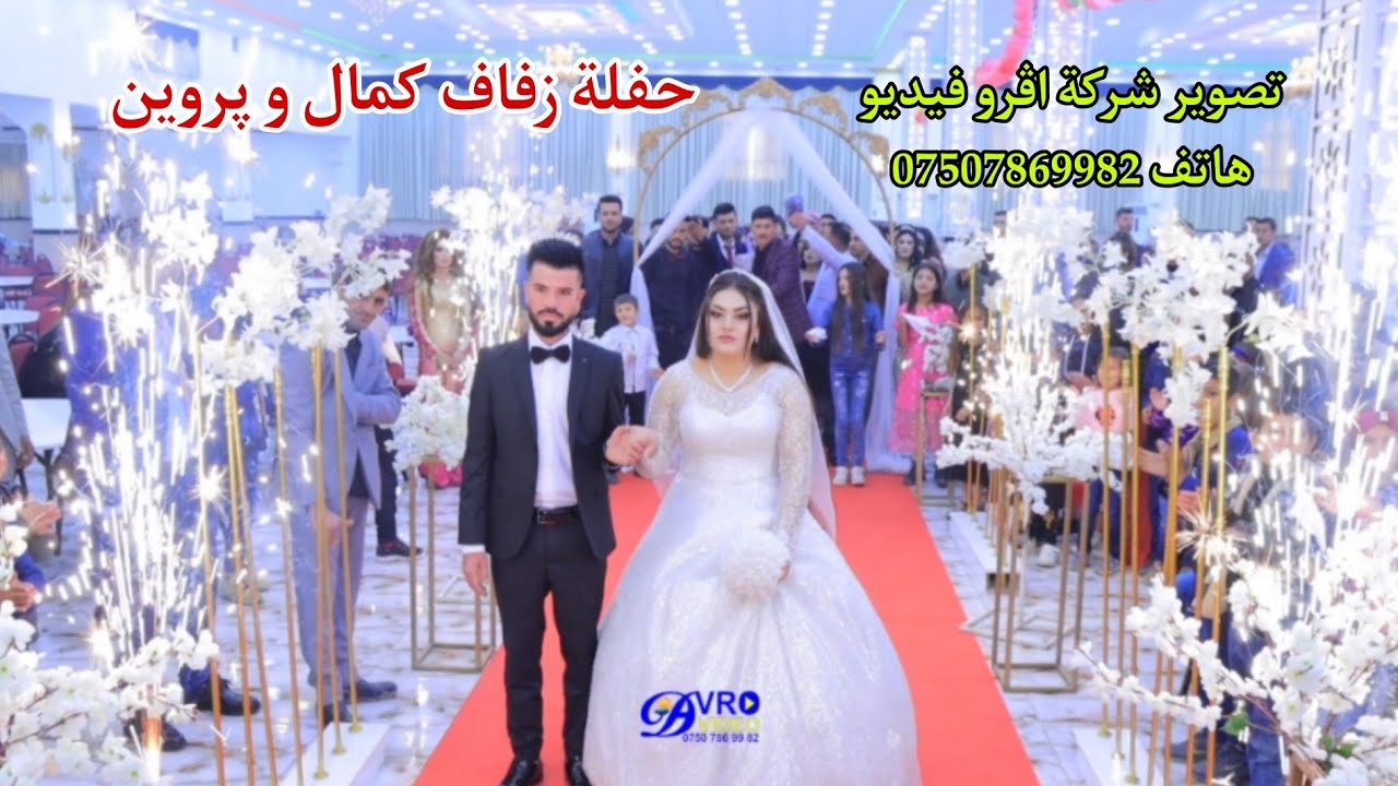 حفلة زفاف كمال و پروين 1 الفنان قاسو السموقي تصوير شركة اڤرو فيديو هاتف 07507869982