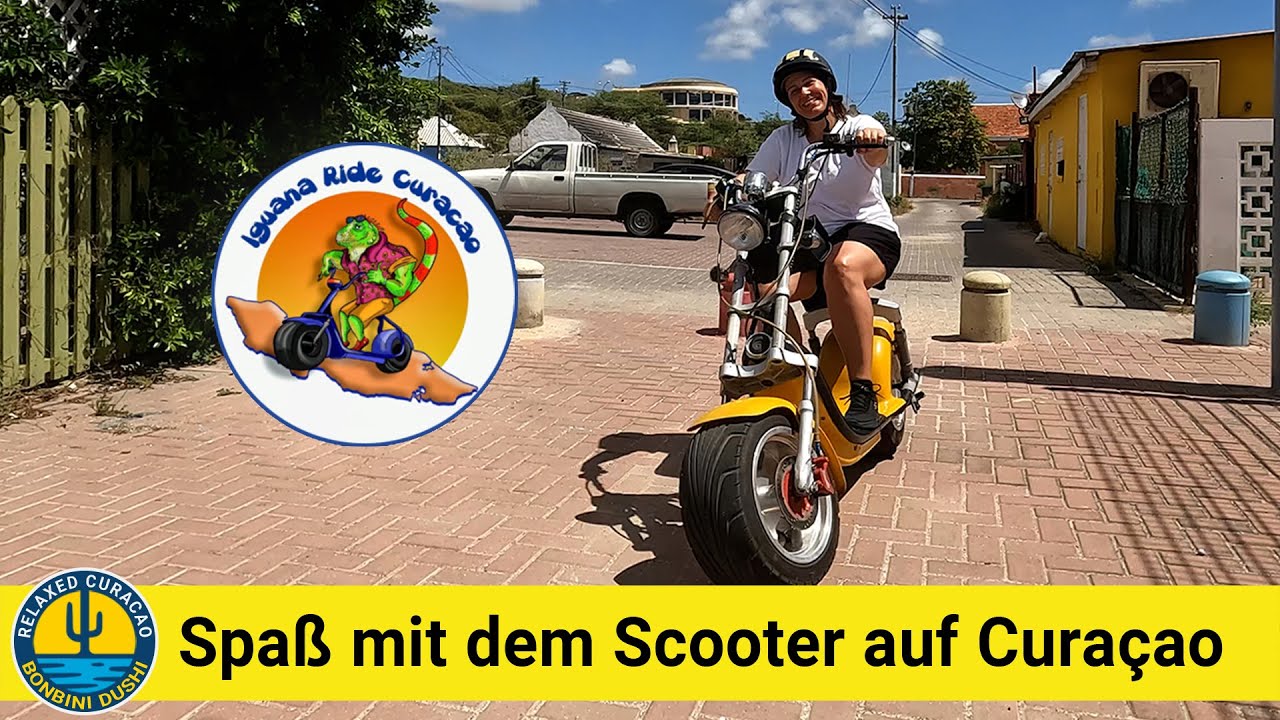 Spaß mit dem Scooter auf Curacao - Iguana Ride #e-scooter #curacao