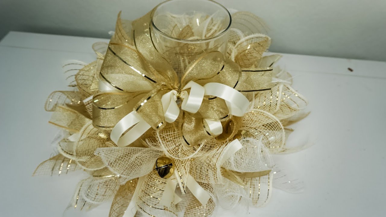 DIY: Christmas Gold Centerpiece || Quick and Easy