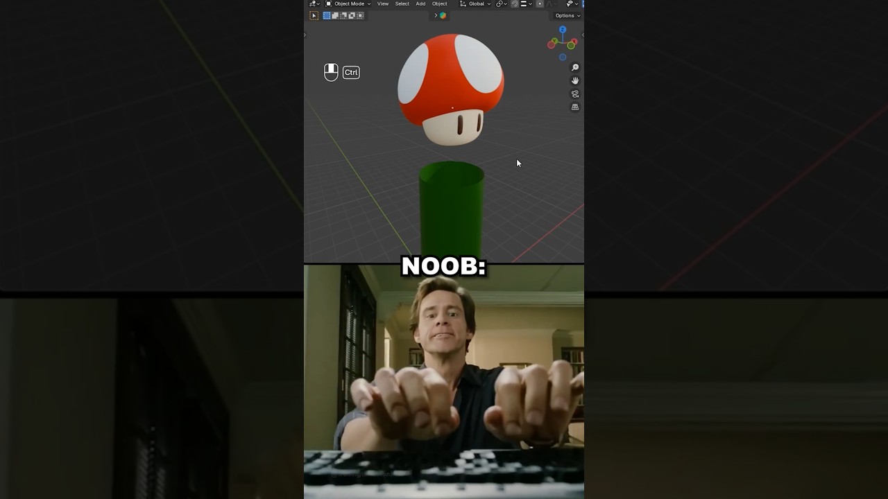 Blender 3D: Noob 🆚 Expert - Lattice Modifier ⚙️🍄
