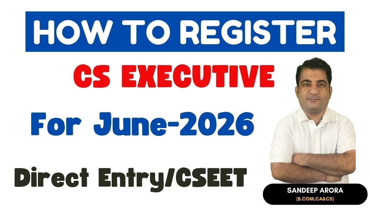 How to Register for CS Executive June 2026 #csexecutiveclasses #csexecutivejune2026