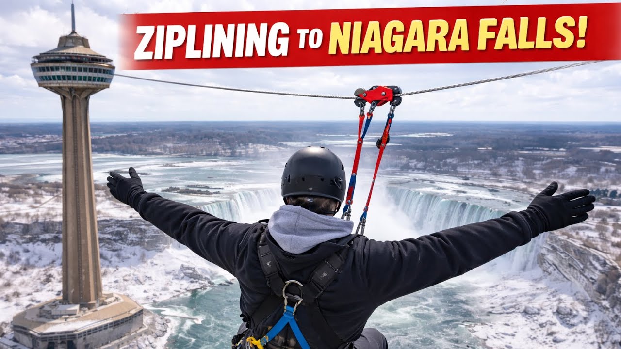 VISITING NIAGARA FALLS IN THE WINTER (TUNNELS, TOWERS, AND ZIPLINING