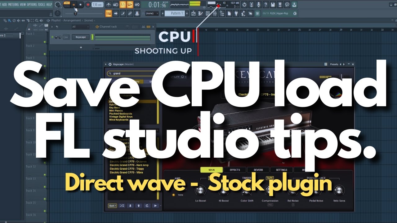 Save CPU Load with Direct wave plugin : FL Studio Tips.