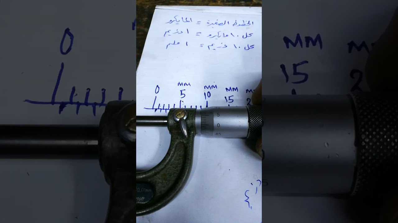 شرح جهاز المايكروميتر بالتفصيل وتجربة القياس عمليآ