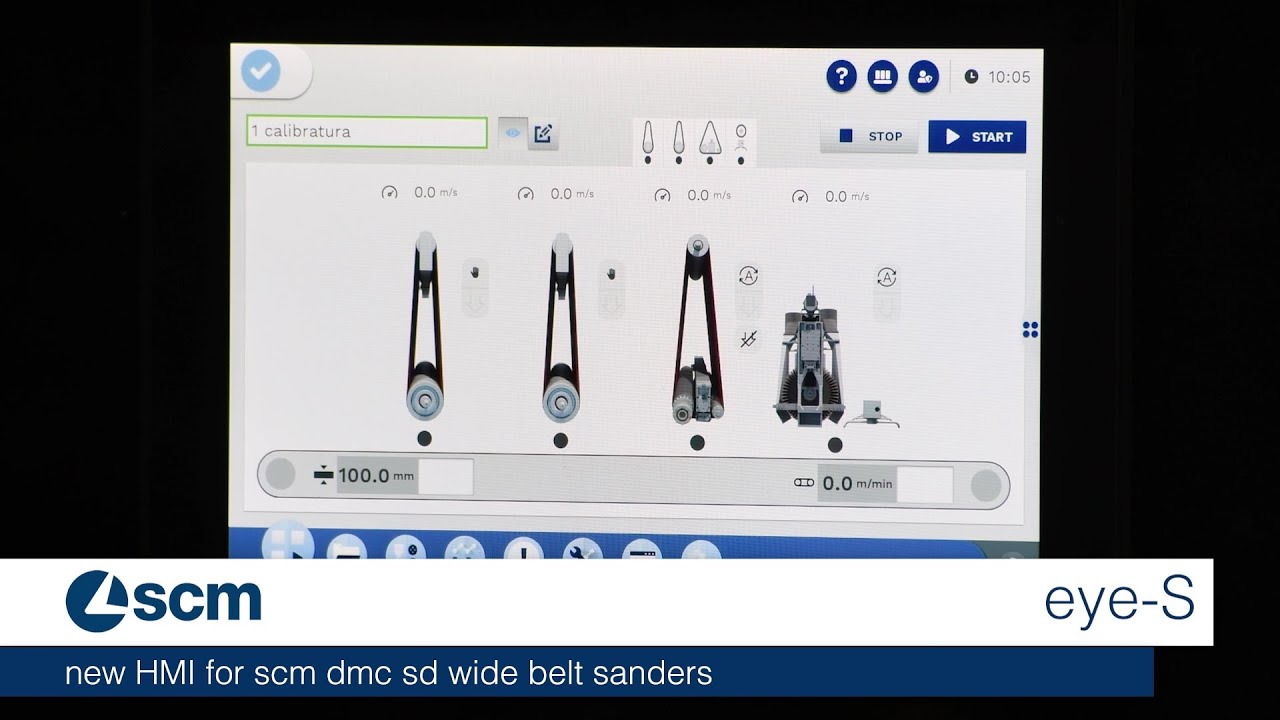eye S - new HMI for scm dmc sd wide belt sanders