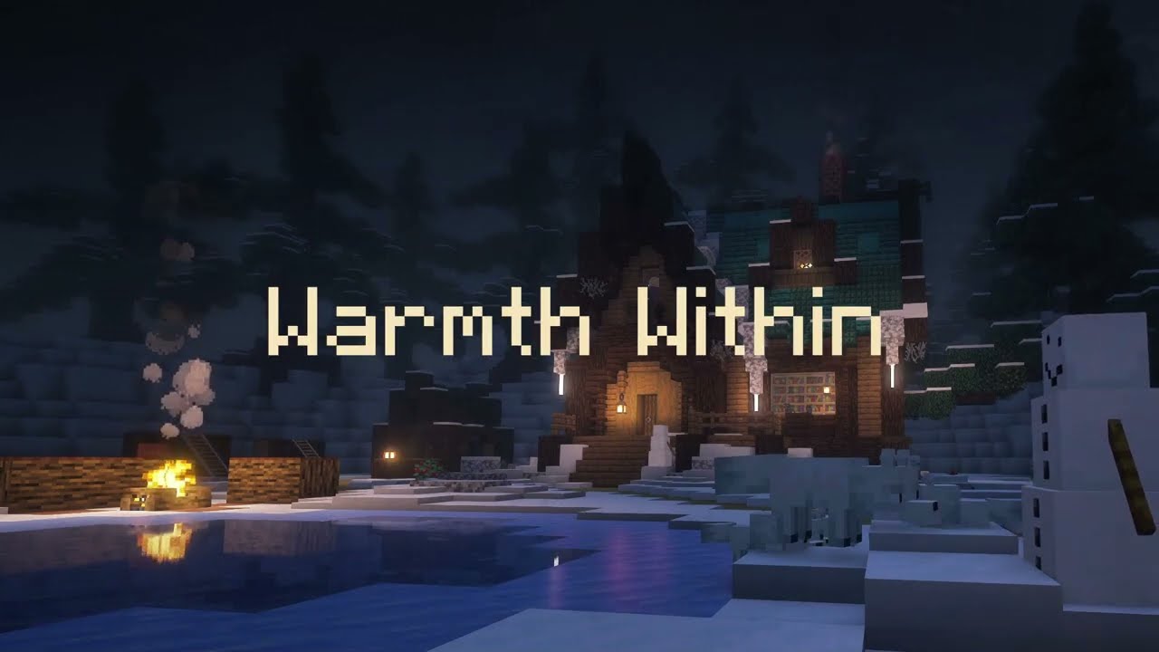 Snowy Mountain Cabin ❄️ | Cozy Winter Ambience with Minecraft Music