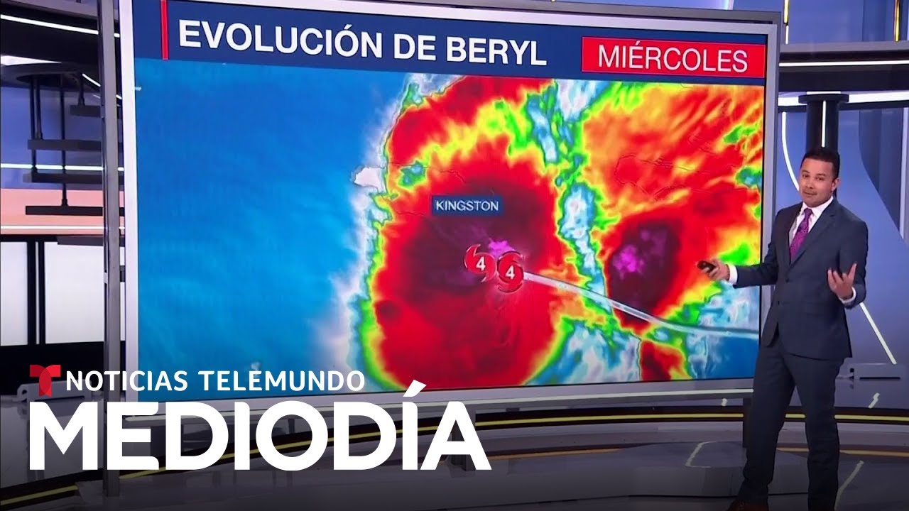 Beryl se resiste a perder fuerza y ahora amenaza a México con categoría 2 | Noticias Telemundo