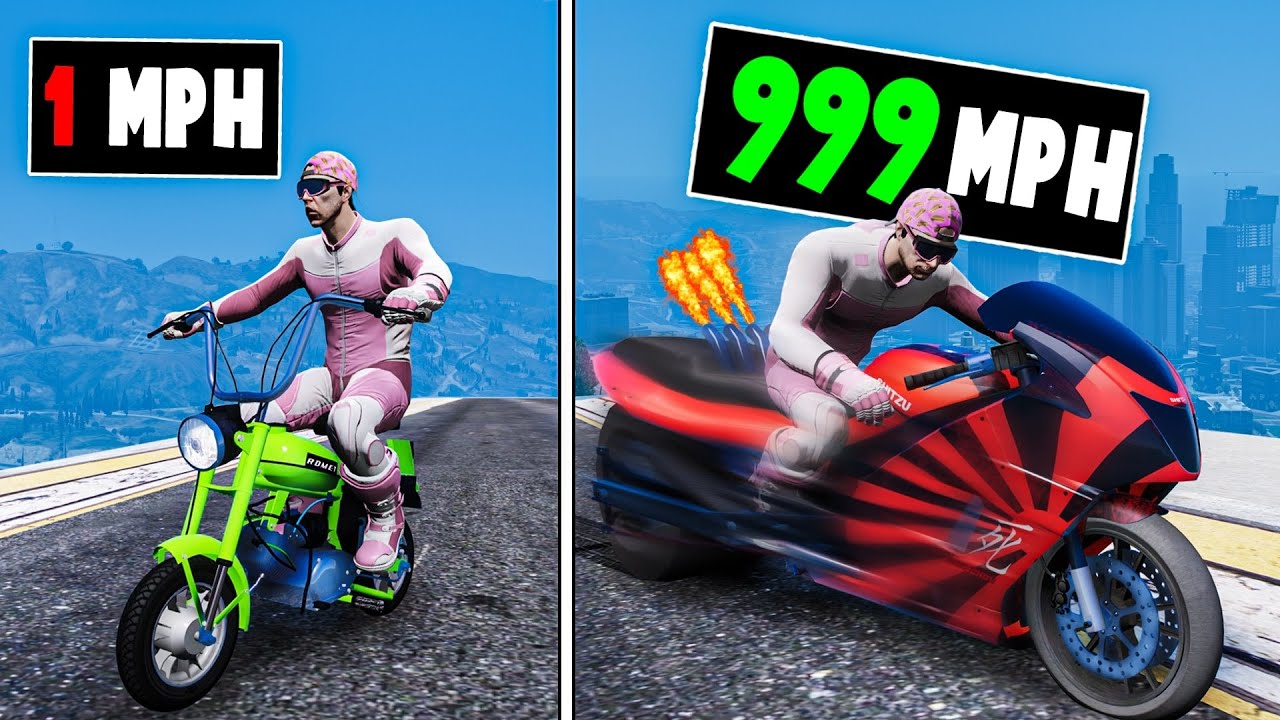 Каждый раз, когда я падаю, мой мотоцикл становится быстрее в GTA 5