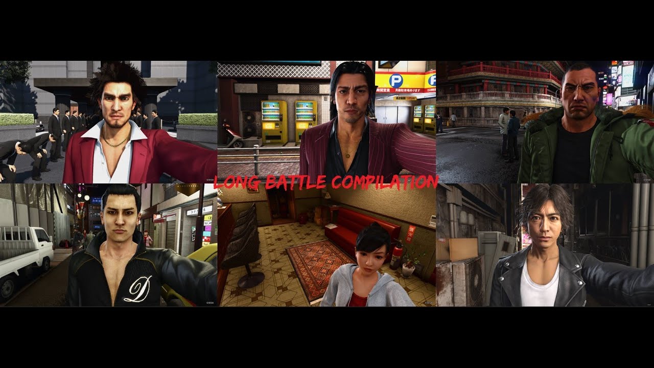 Yakuza Kiwami 2 Long Battle Compilation (Modded Characters & Moveset)