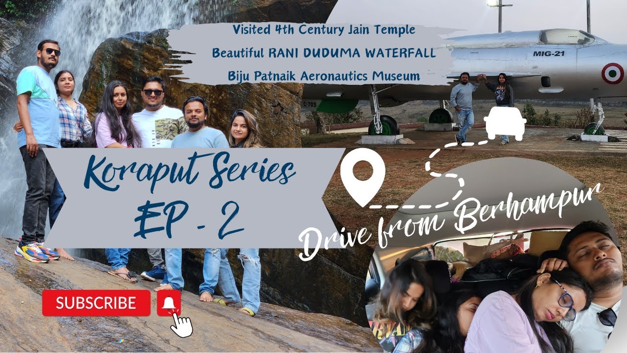 Drove from Berhampur | Koraput EP - 2 | Jain Temple | Rani Duduma Waterfall | HAL Aeronautics Museum