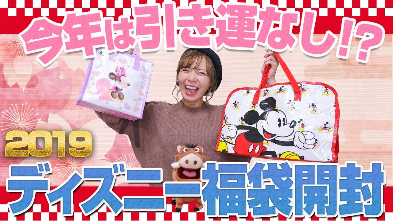 【2019福袋】ディズニーストアのラッキーバックはハズレ！？【4個開封】
