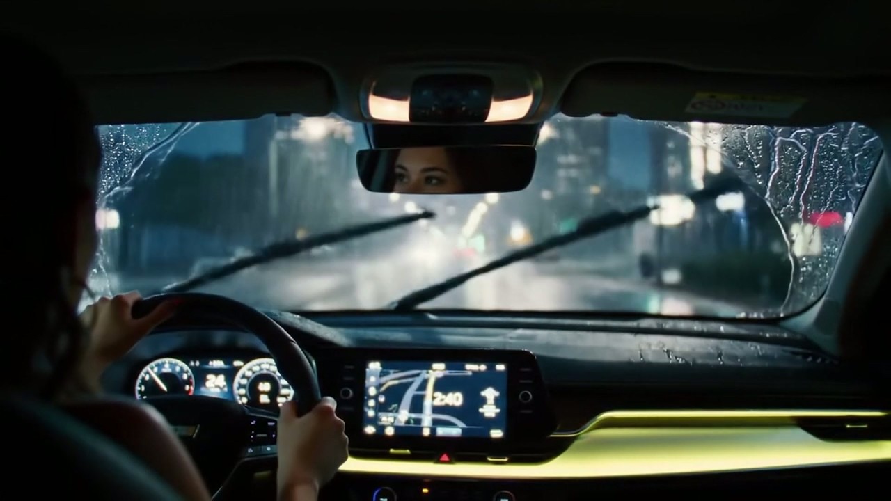 Boring Evening Rain Driving - Dim Screen Soothing Rain for Relaxation