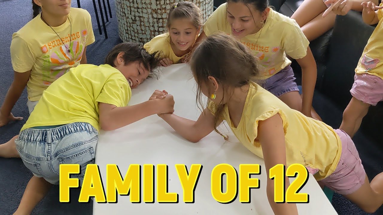 ARM WRESTLE CHALLENGE! WHO WON! SURPRISE ENDING! MOM AND DAD OF 10!