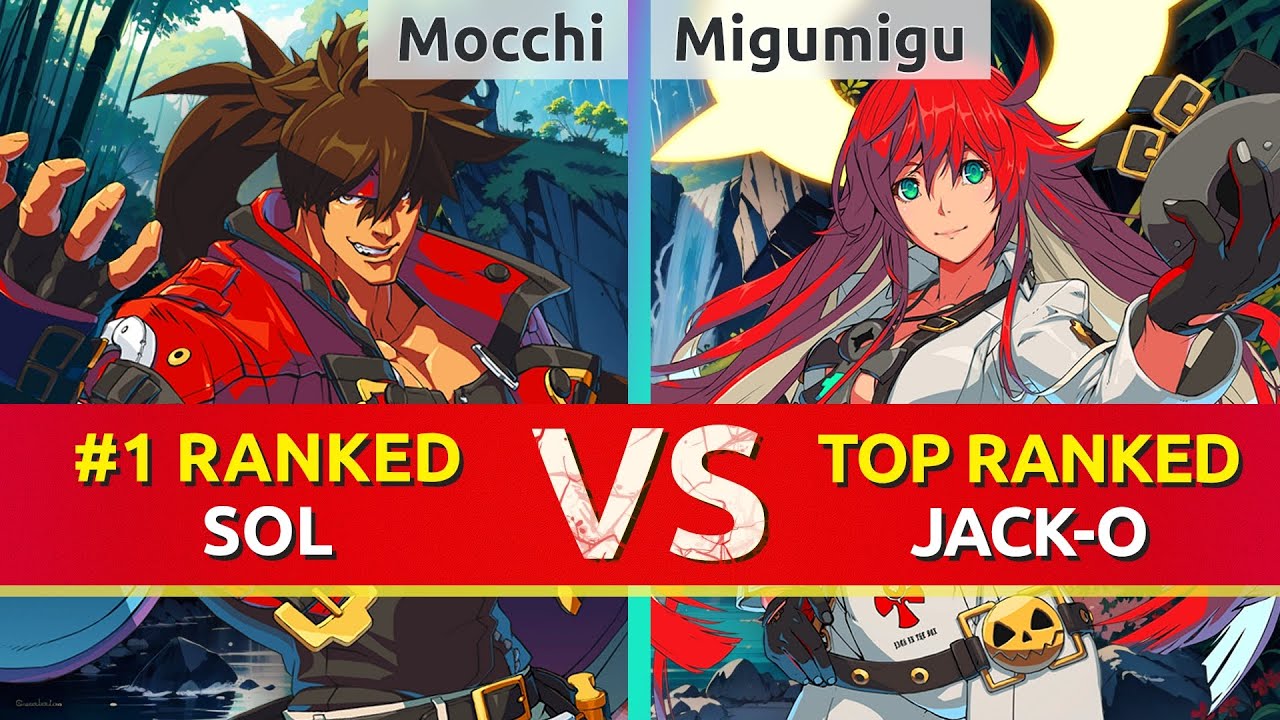 GGST ▰ Mocchi (#1 Ranked Sol) vs Migumigu Dokkoisho (TOP Ranked Jack-O). High Level Gameplay