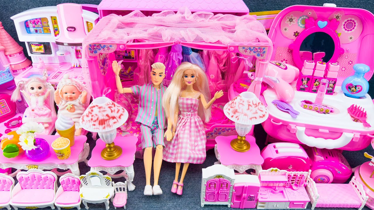 20 Minutes Satisfying With Unboxing Barbie Princess Cozy Bedroom ＆ Dress Up Playset ASMR｜Review Toys